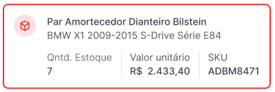 Visualização do controle de estoque